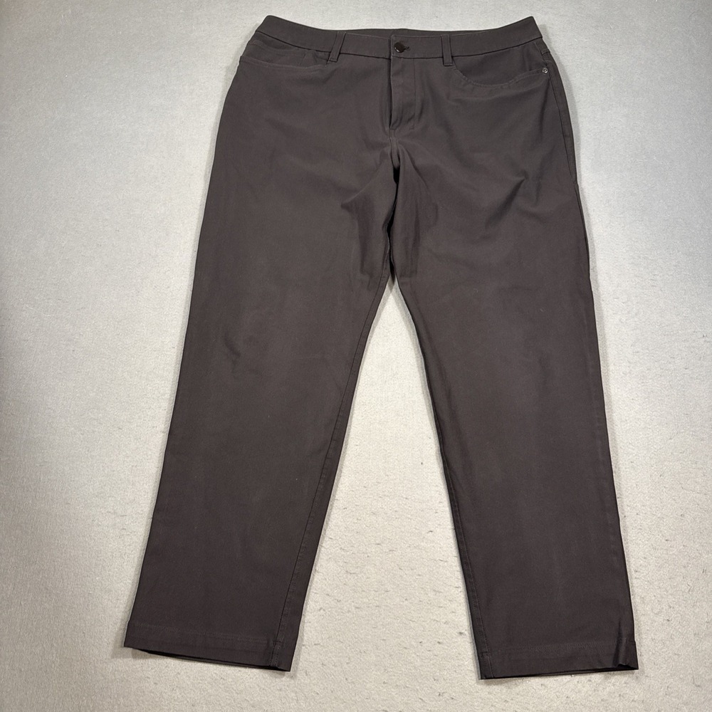 Lululemon ABC Classic Fit Pants Mens 34 OBSIDIAN Warpstreme Chino LM5AQHS